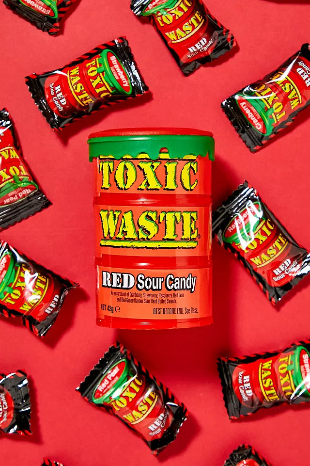 Toxic Waste Red savanyú cukorka 42g