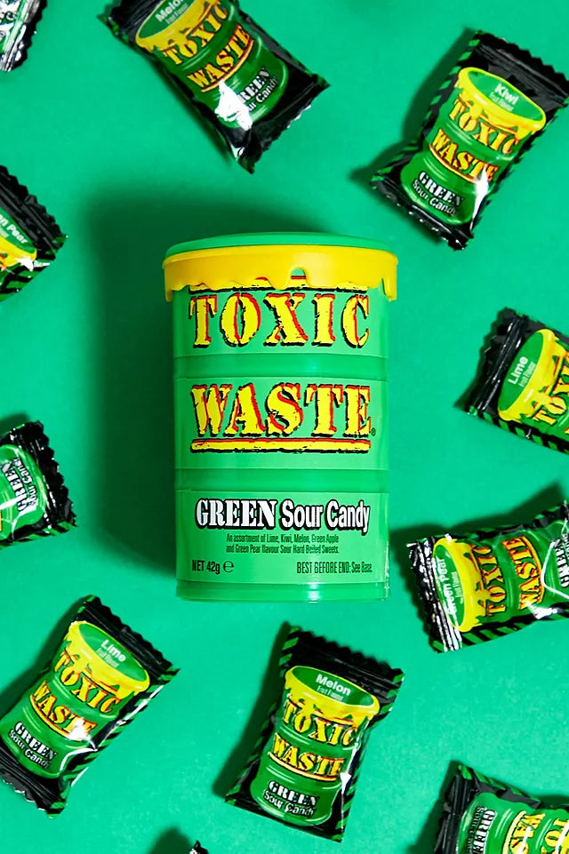 Toxic Waste Green savanyú cukorka 42g