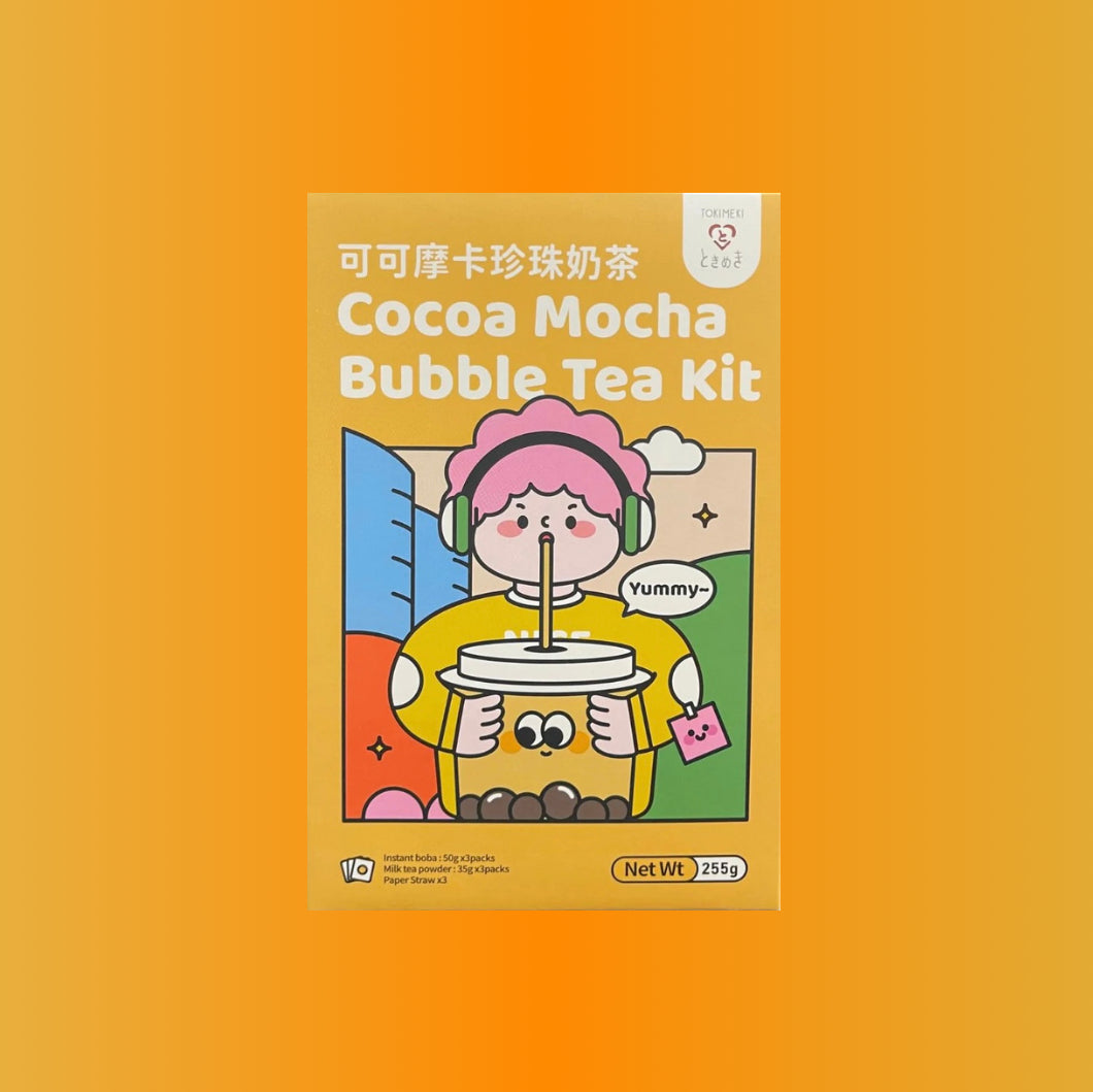 Tokimeki Bubble Tea Kit Cocoa Mocha boba tea szett 255g